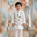Boys Floral Printed Designer Nehru Jacket