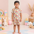 Kids Animal Print Shirt & Shorts Co-Ord Set