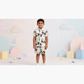 Boys Monkey with Umbrella Printed Shirt & Shorts Co-Ord Set